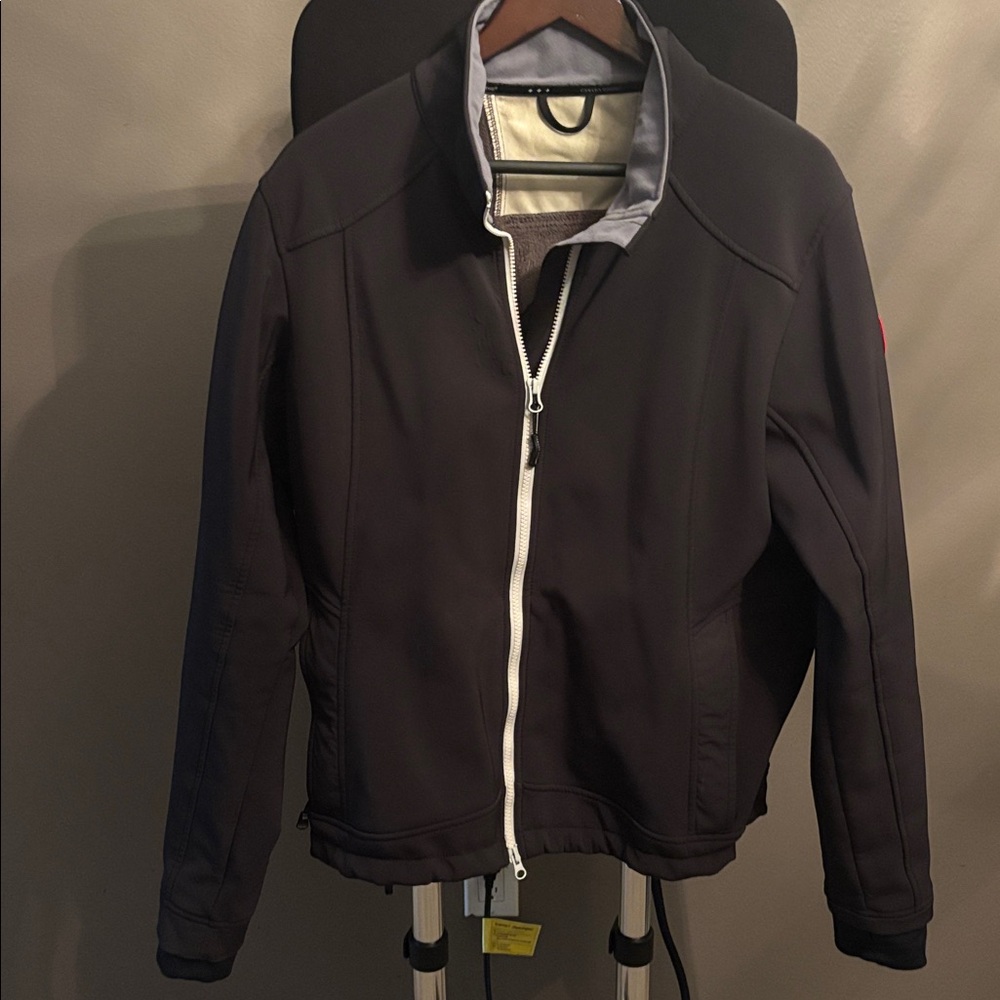 Canada Goose Black Jacket with Red Logo
